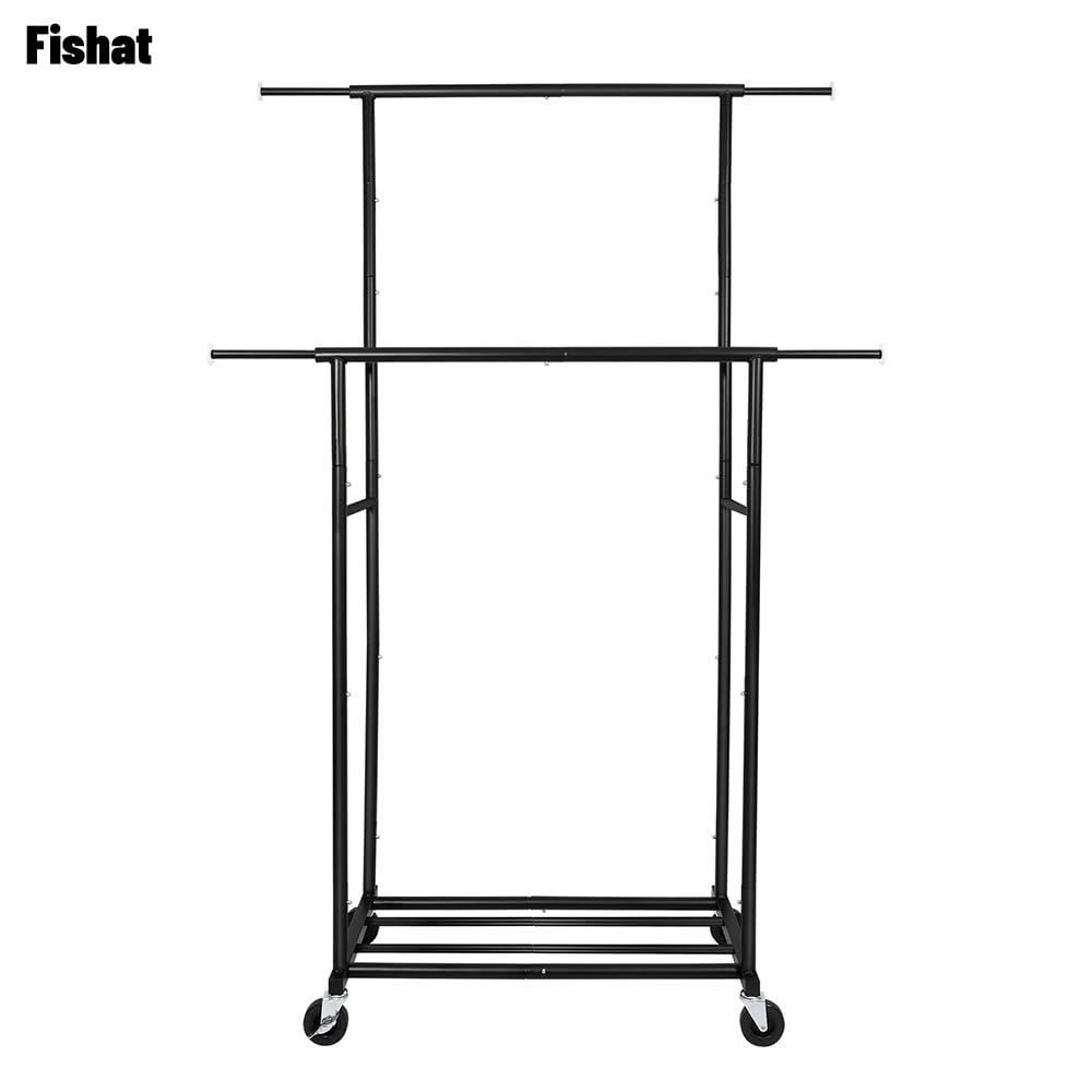 Fishat adjustable top rod extended with stoppers — customizable hanging space