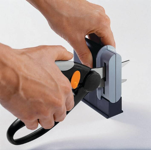 Fiskars Clip-Sharp tucked in drawer illustrating convenient storage benefit