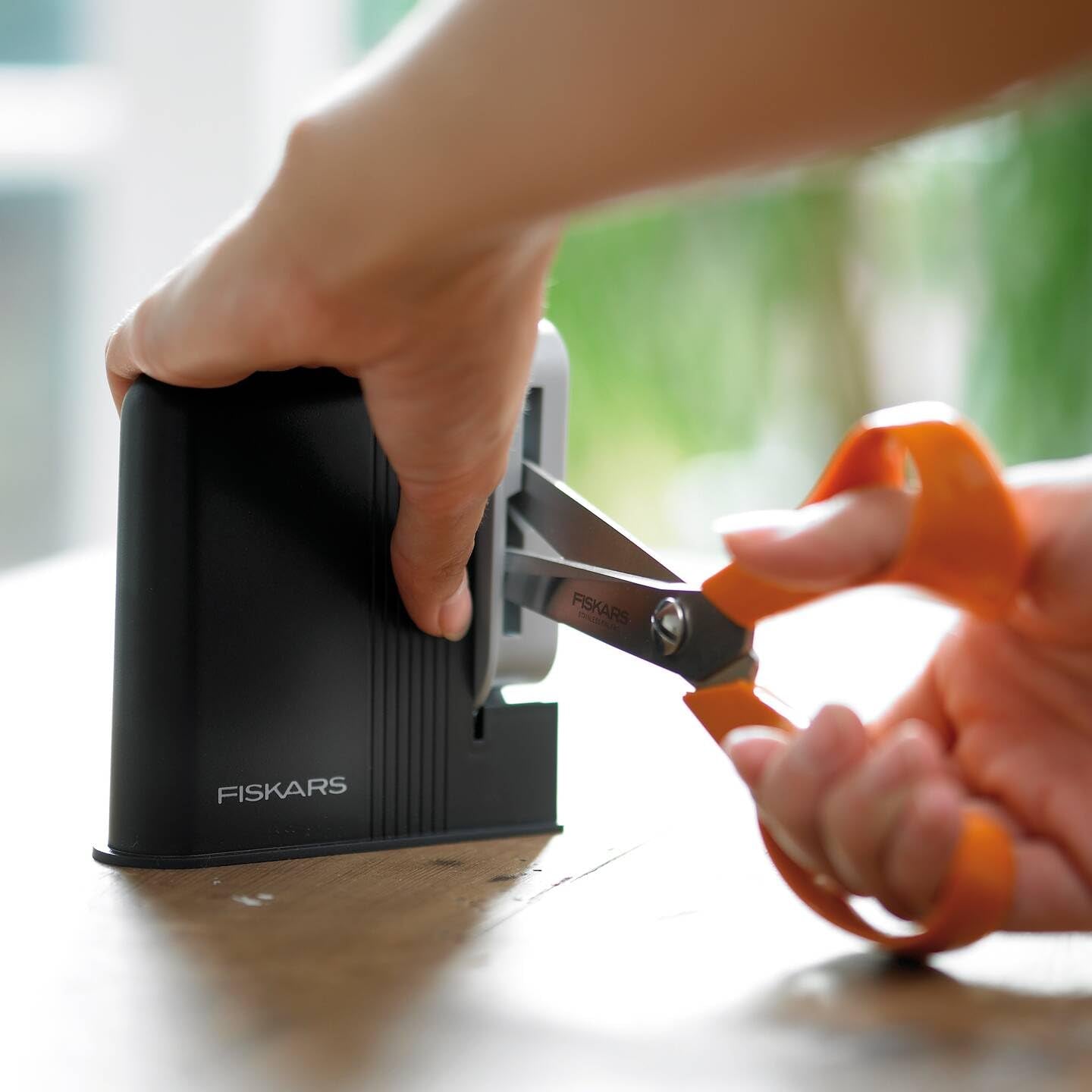 Fiskars Clip-Sharp on a craft table showing practical use for hobbyists benefit