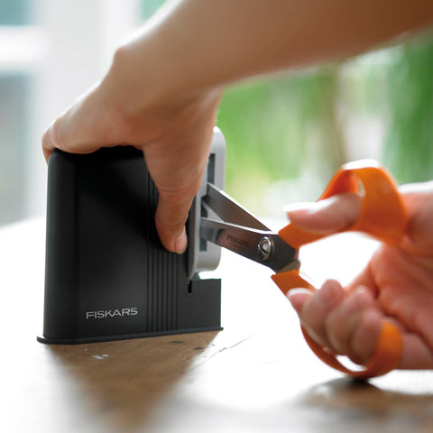 Fiskars Clip-Sharp on a craft table showing practical use for hobbyists benefit