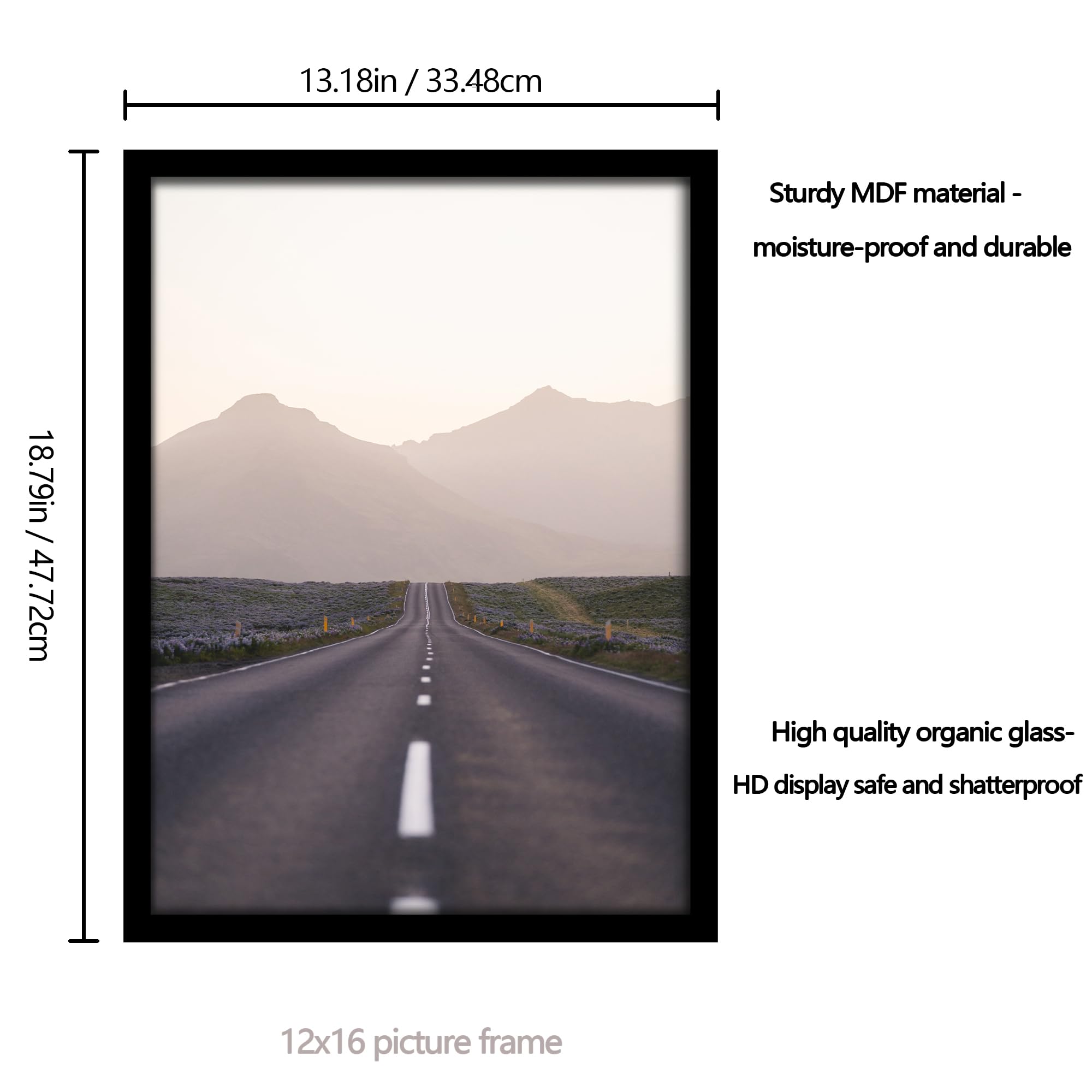 Fisnish close-up of plexiglass edge with protective film, preserving print clarity