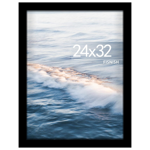 Fisnish frame front view showing poster and clean black border for polished display