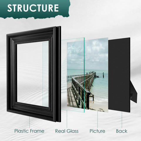 Fisnish frame on tabletop illustrating stable display benefit