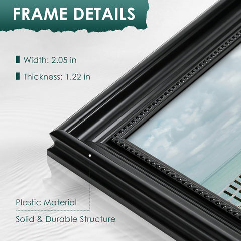 Fisnish close-up of textured frame strips adding vintage depth benefit