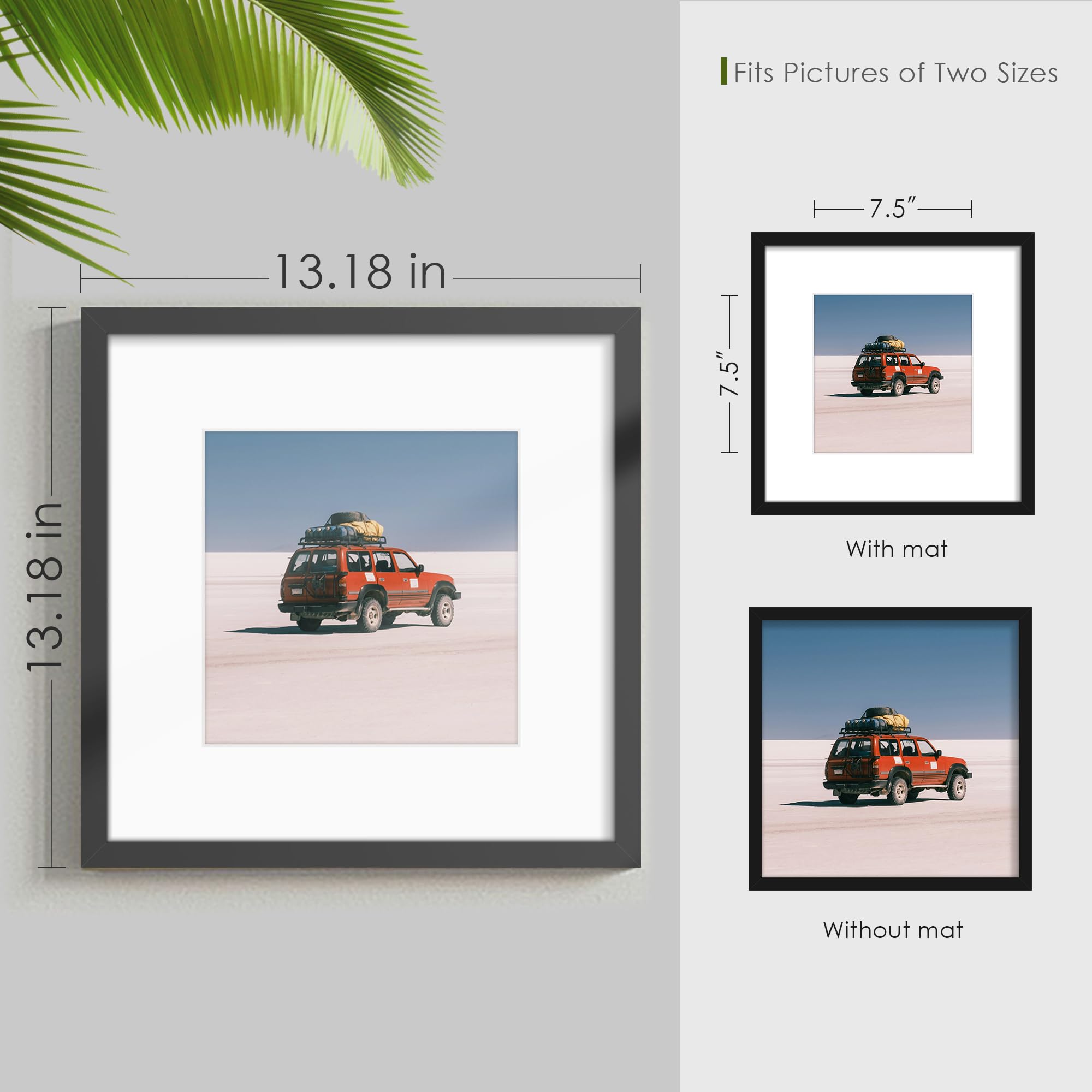Fisnish acrylic glazing detail protecting photos while remaining lightweight