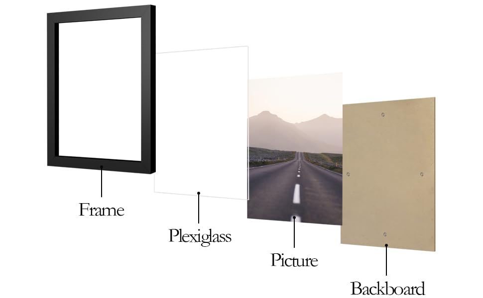 Fisnish frames arranged on wall showing coordinated gallery benefit