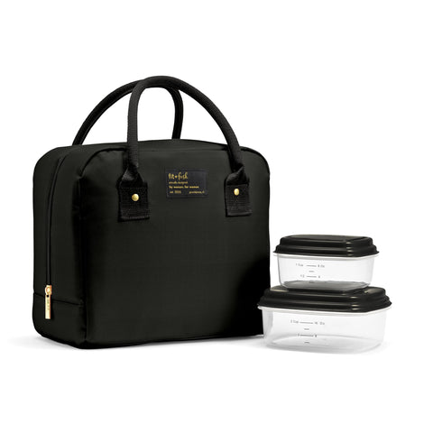 Fit & Fresh front view showing black lunch bag and stylish carry benefit
