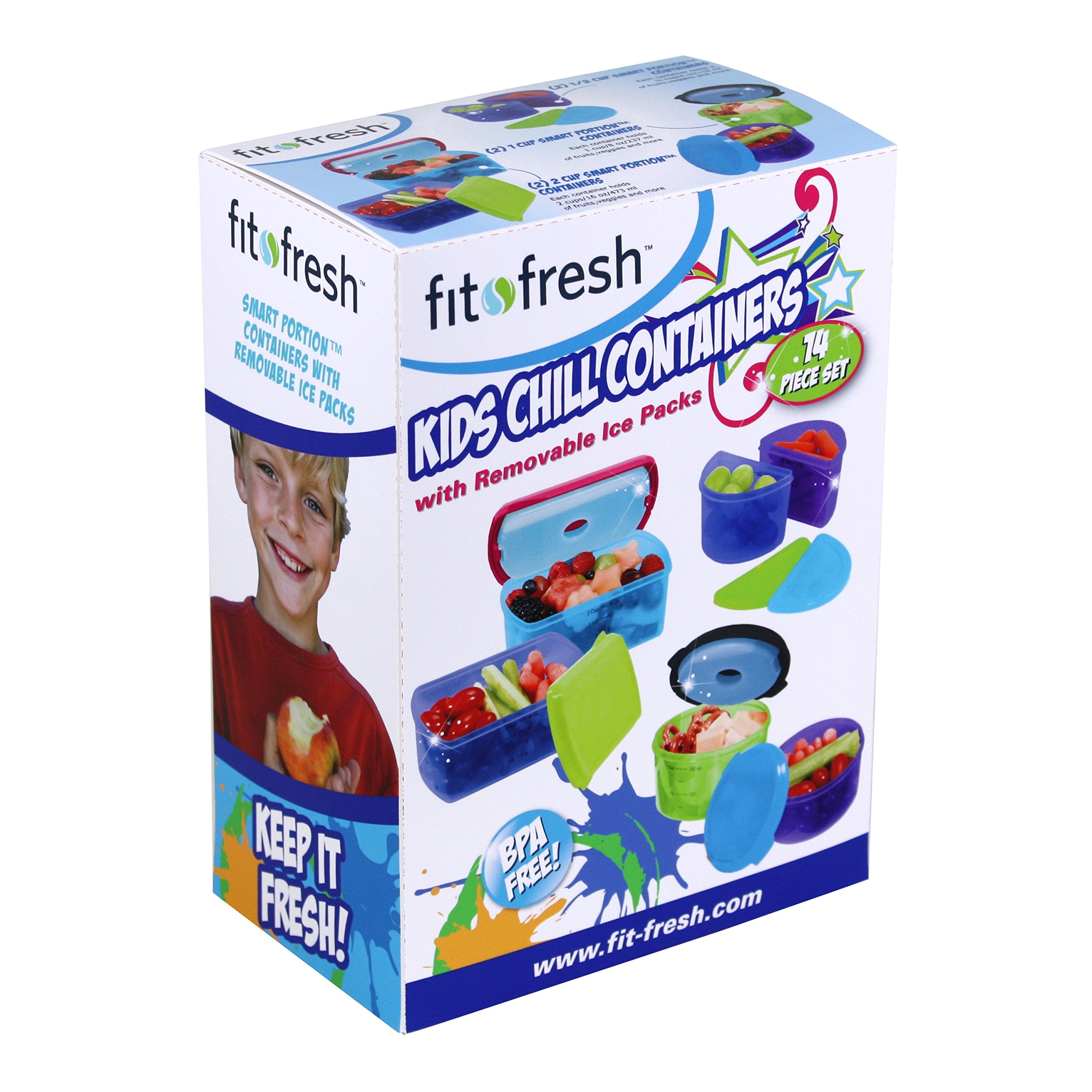Fit & Fresh containers stacked in dishwasher top rack for easy cleaning and reuse