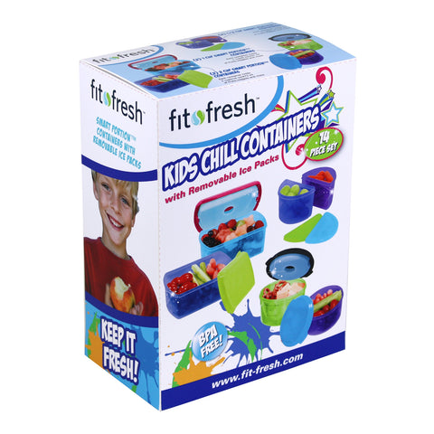 Fit & Fresh containers stacked in dishwasher top rack for easy cleaning and reuse