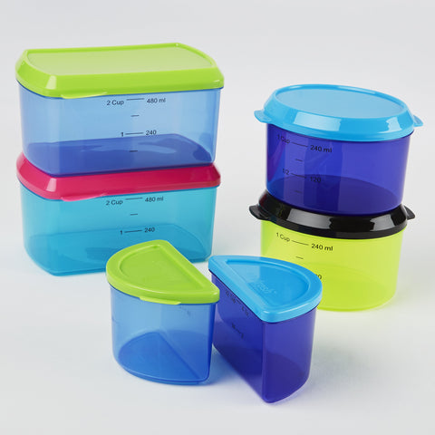 Fit & Fresh container side showing measurement markings for simple portion control