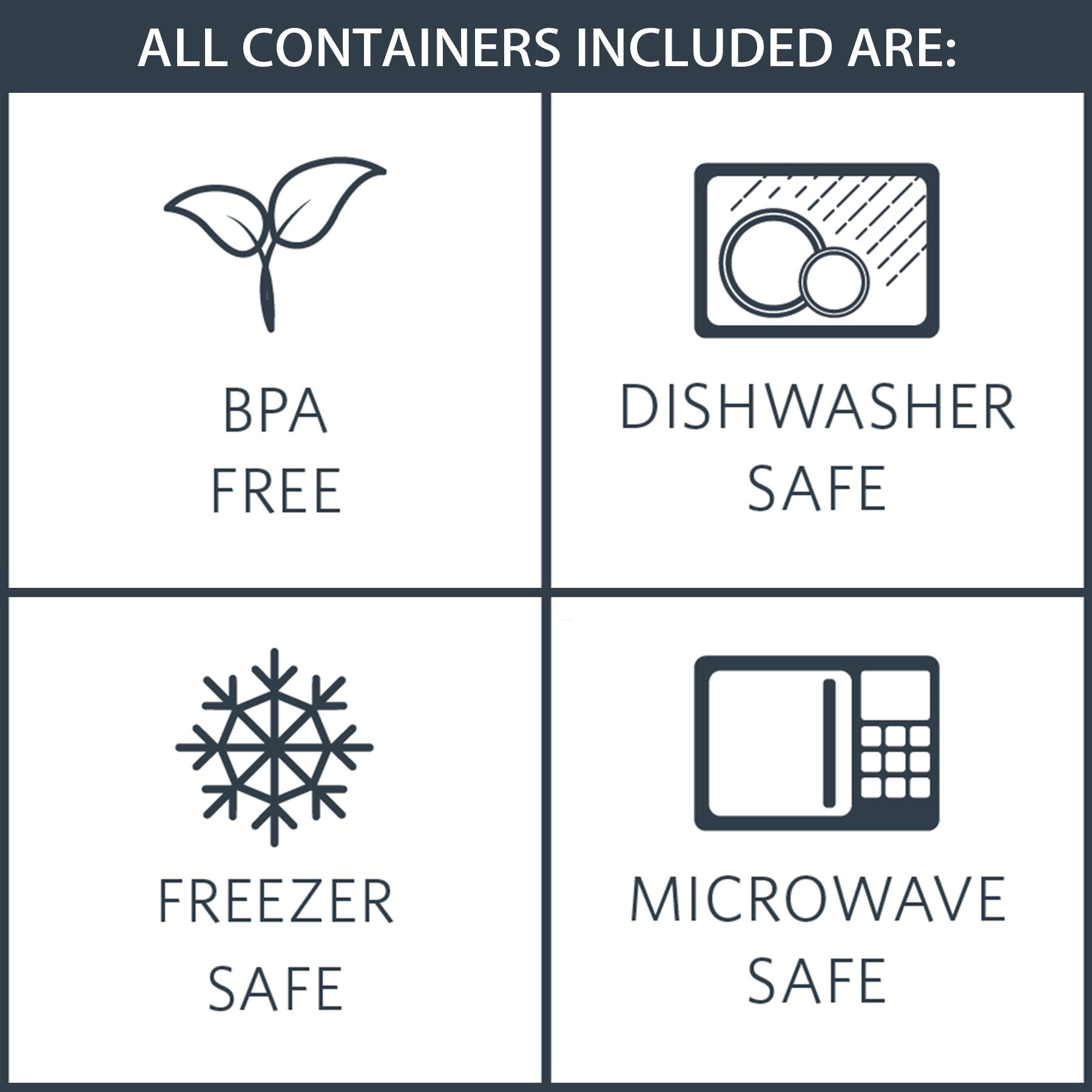 Fit & Fresh containers next to common items to show size comparison and portion options