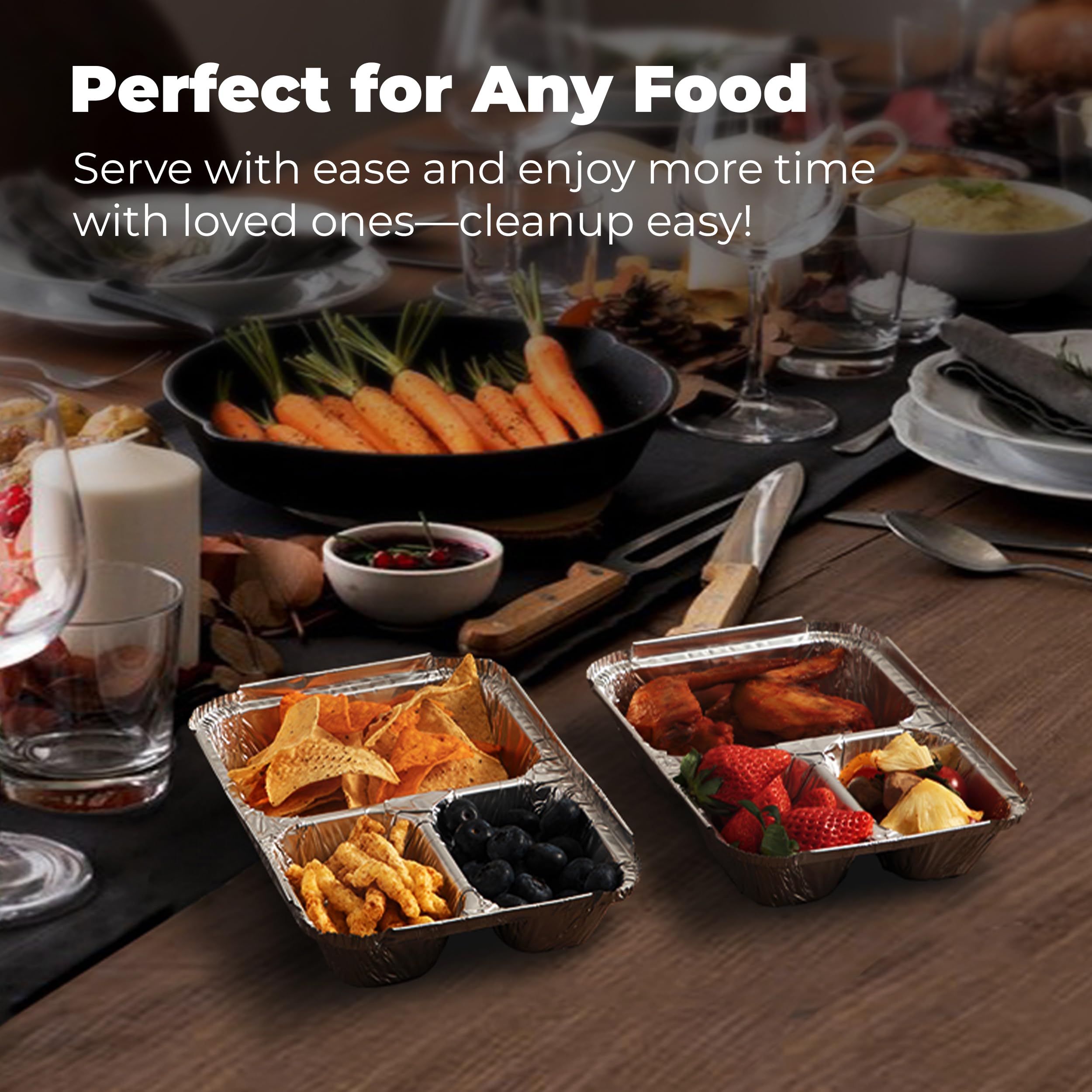 Fit Meal Prep pan beside ruler showing 8.5x6.5x1.5 inch size for portioning