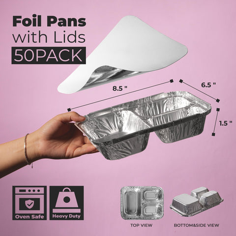 Fit Meal Prep top view showing three compartments keeping foods separated for presentation