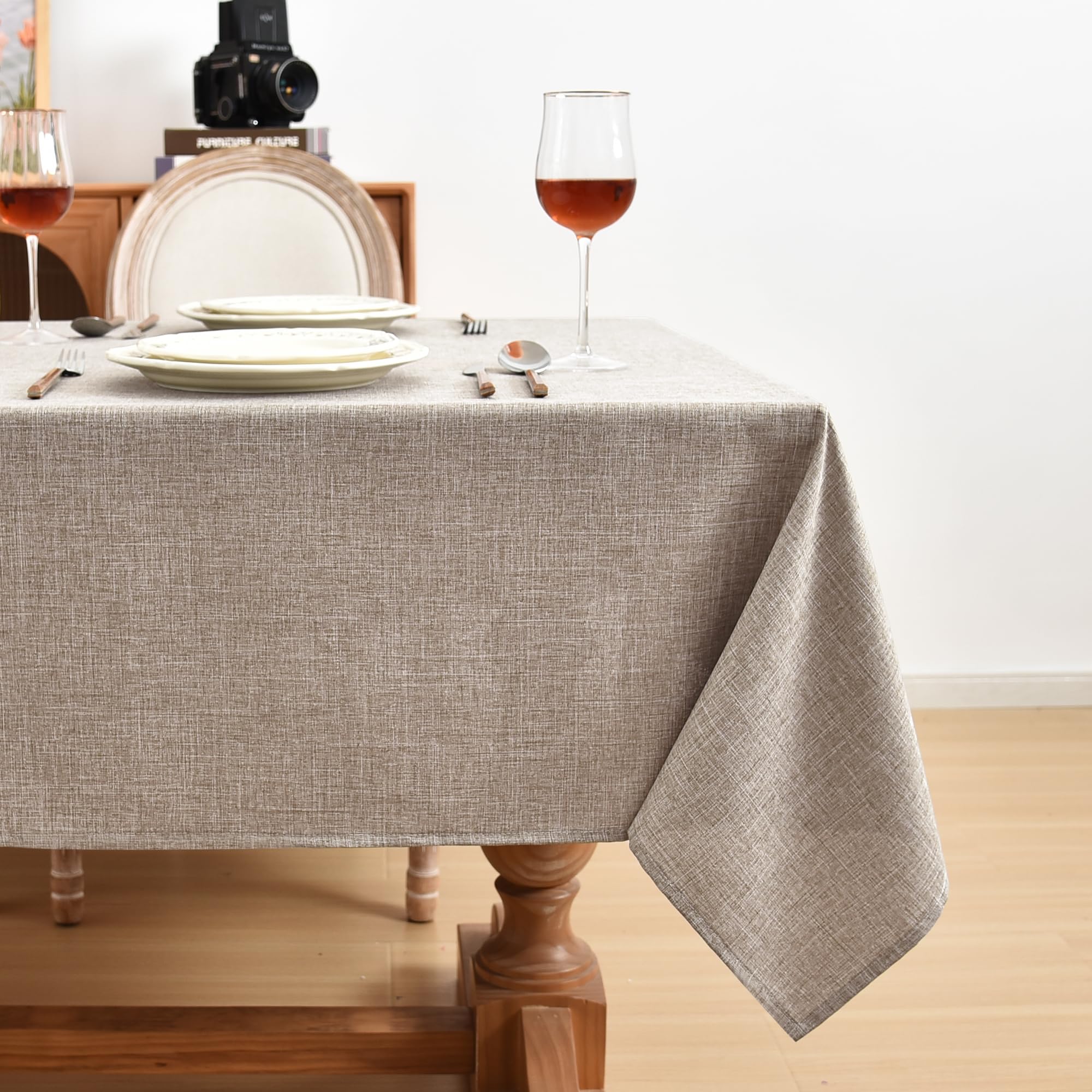 Fitable draped on a 6ft table illustrating full coverage and neat fall