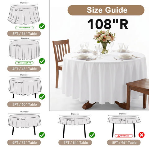 Fitable folded stack of six tablecloths ready for storage and quick setup