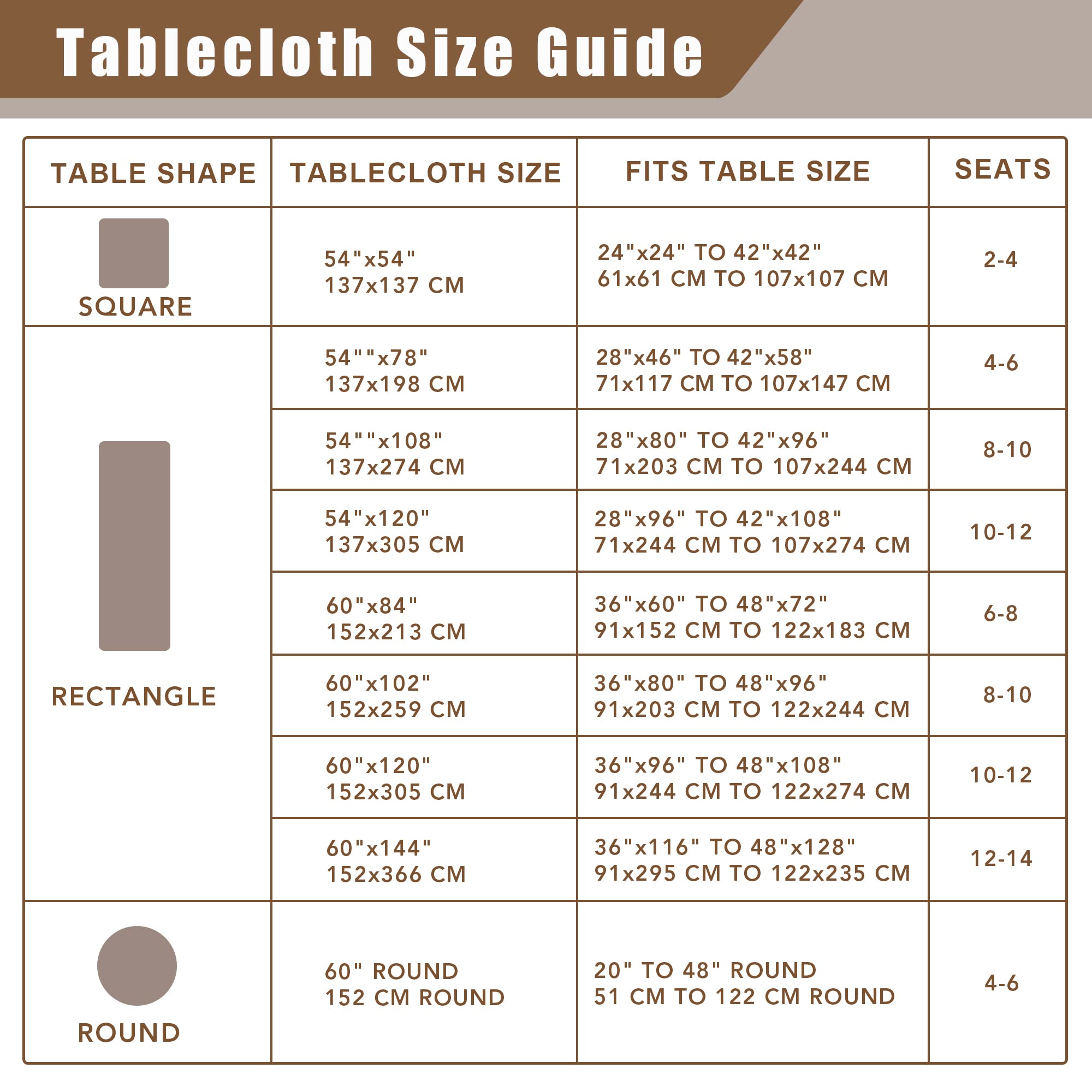 Fitable folded tablecloth stack showing fabric thickness and value