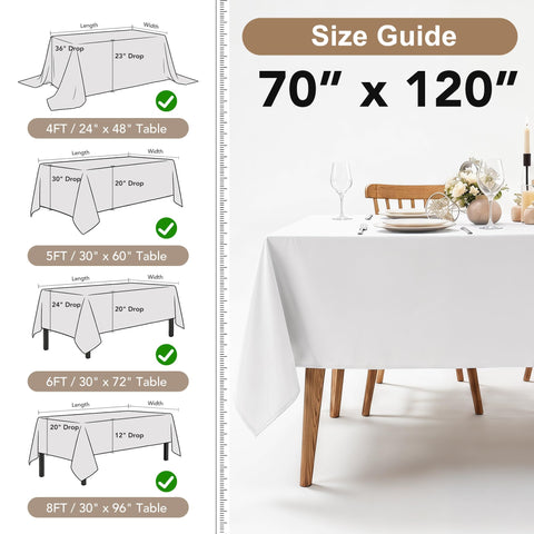 Fitable neatly folded stack of tablecloths illustrating compact storage convenience