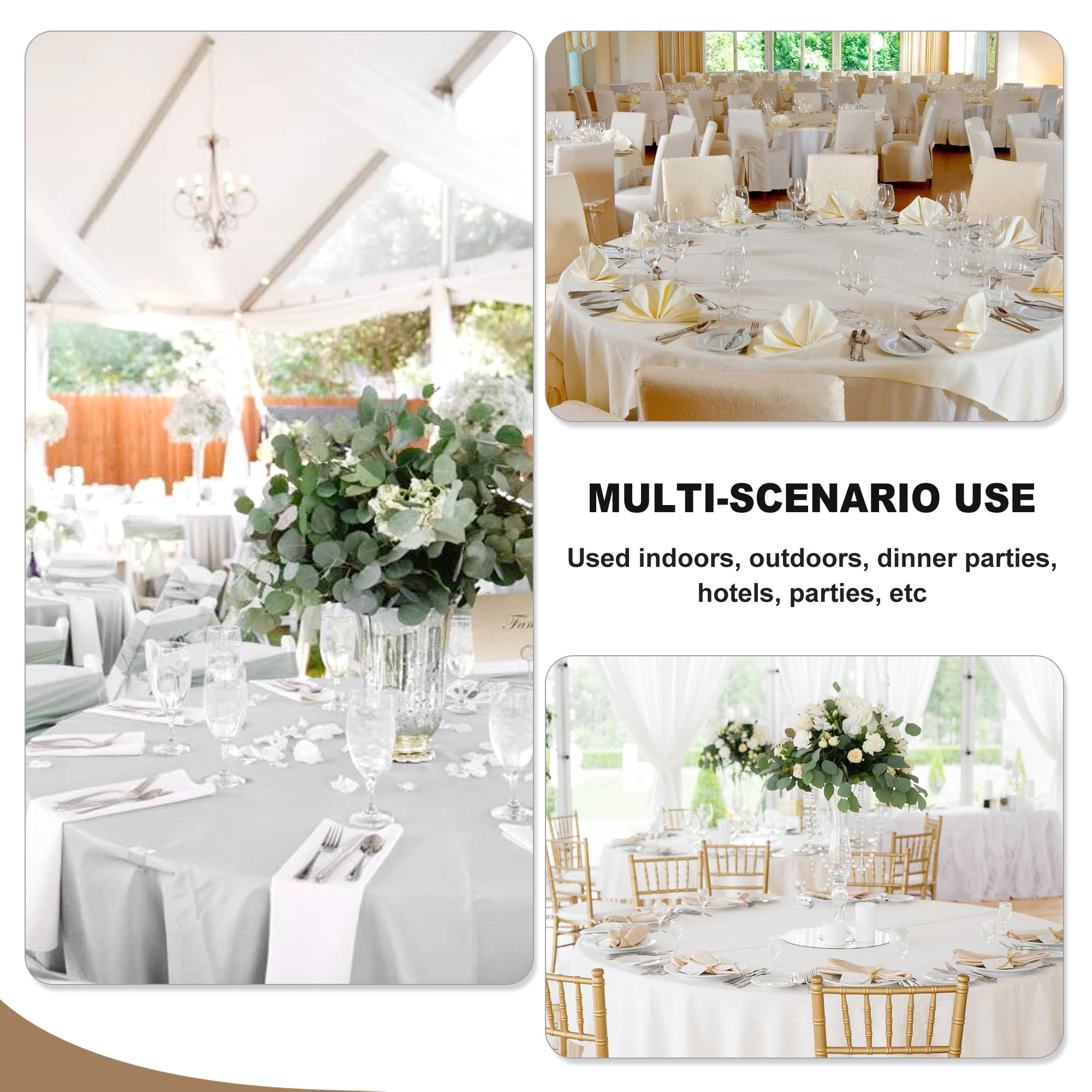 Fitable overhead view with chairs showing tablecloth providing neat uniform backdrop