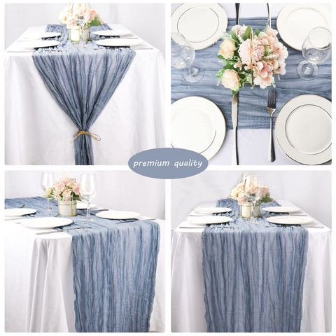 Fivenl runner tied as chair sash showing decorative versatility benefit