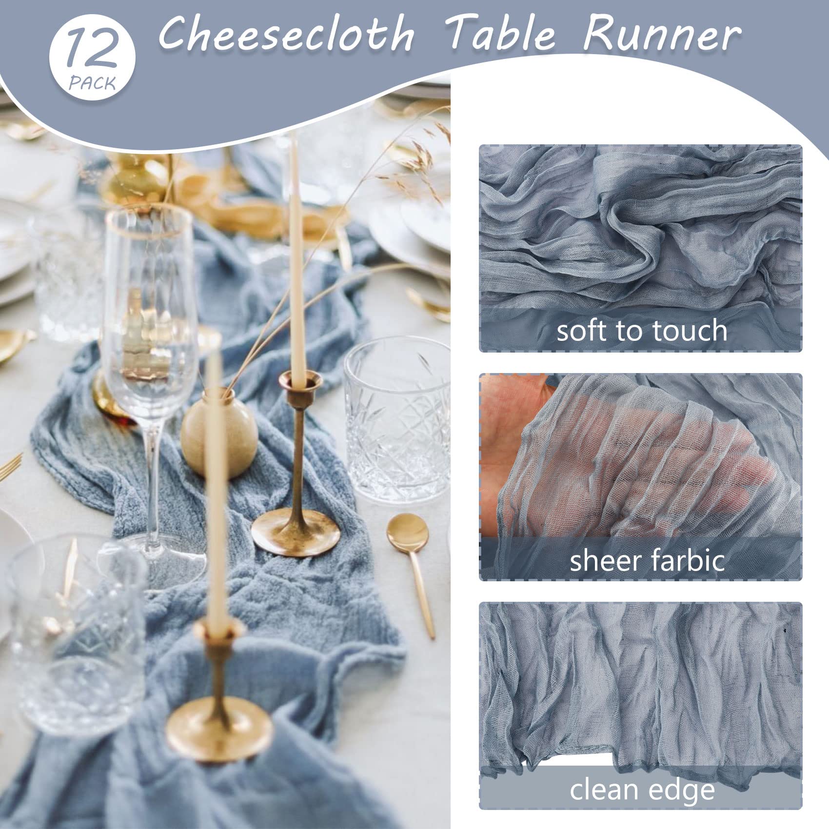 Fivenl runner draped over table edge showing elegant flowing finish benefit