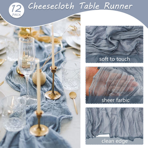 Fivenl runner draped over table edge showing elegant flowing finish benefit