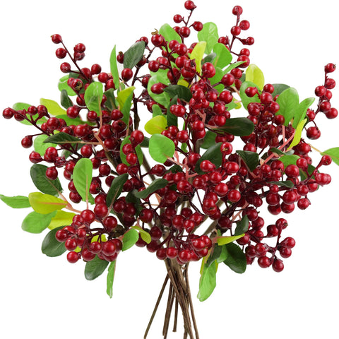 FiveSeasonStuff front packaging showing ten red berry stems, easy seasonal refresh