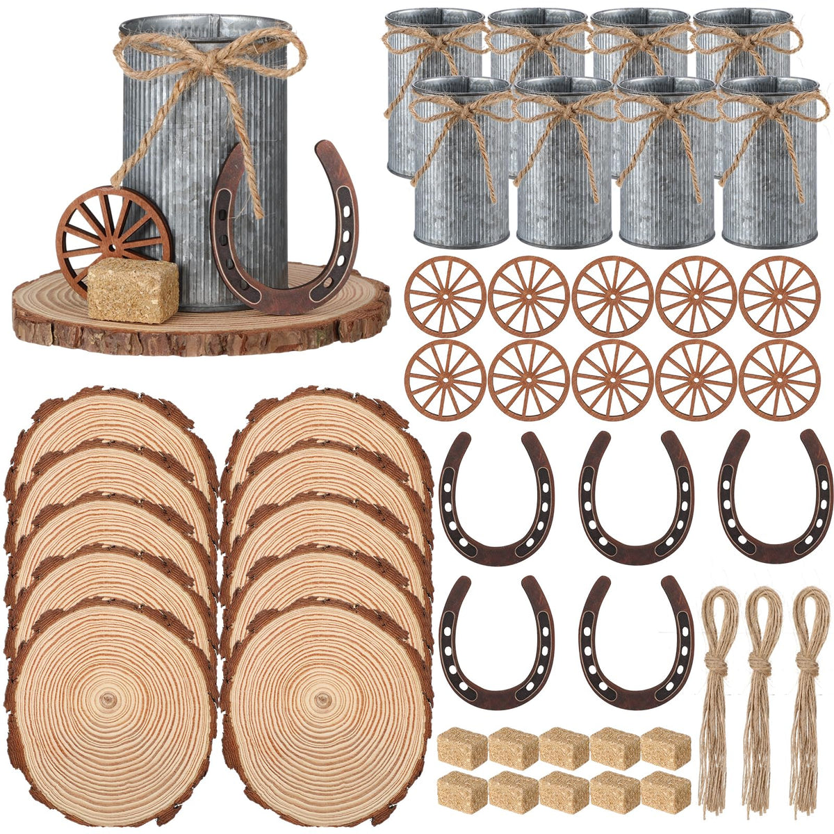 Fiwochic front view of full 50-piece western set showing cohesive styling and convenience