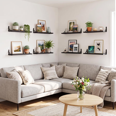 Fixwal bathroom shelf with plant showing stylish compact-display benefit