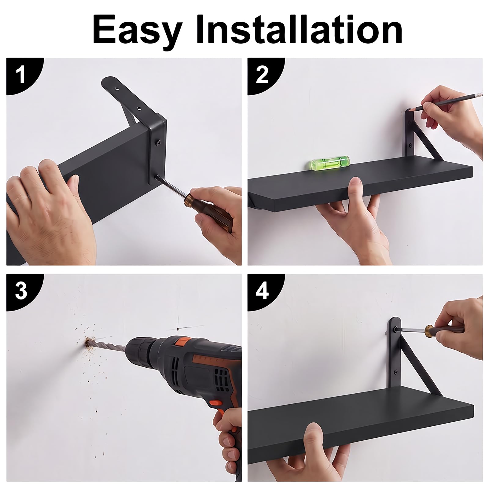 Fixwal metal bracket and hardware detail showing sturdy mounting benefit