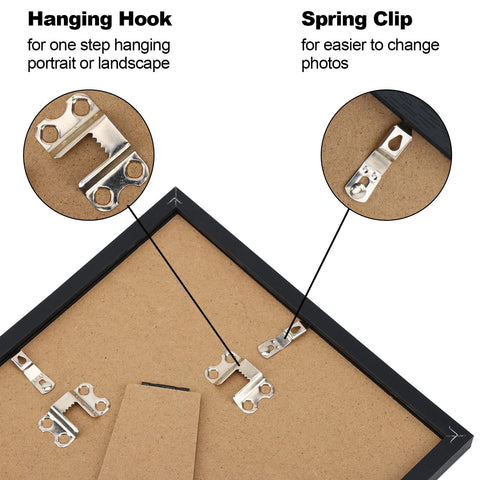 Fixwal frame on shelf using easel back for tabletop display and versatile styling