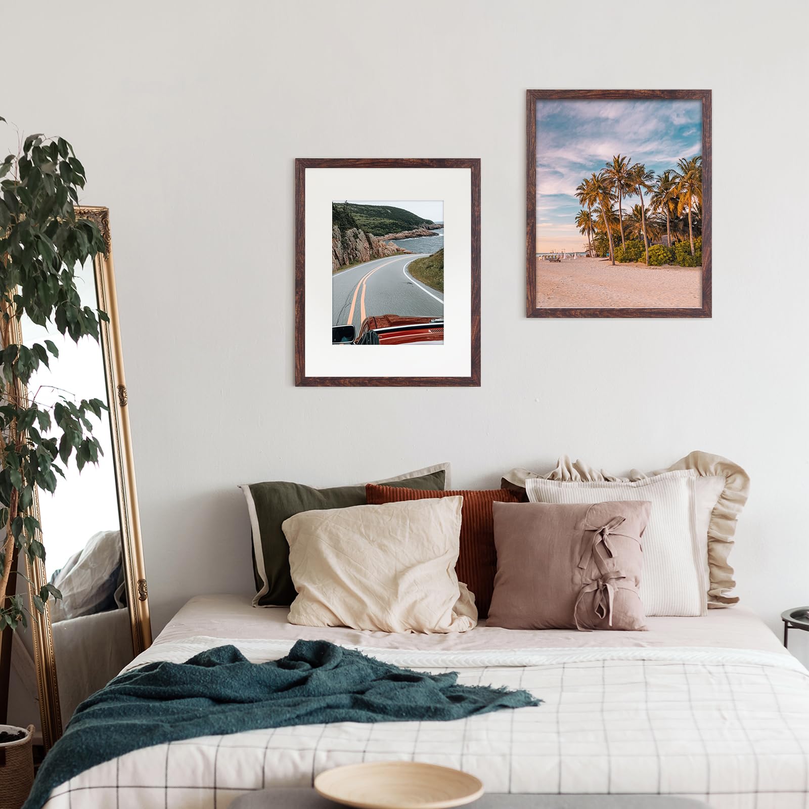 Fixwal frame on a mantel with family photo, shows how it complements home decor