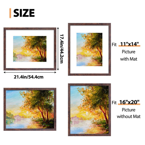 Fixwal frame mat insert detail showing white mat edge, highlights versatile sizing
