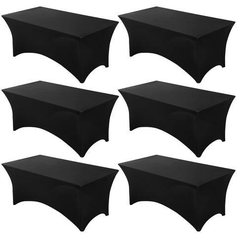Fixwal front view of six black spandex covers showing neat packaging and professional look