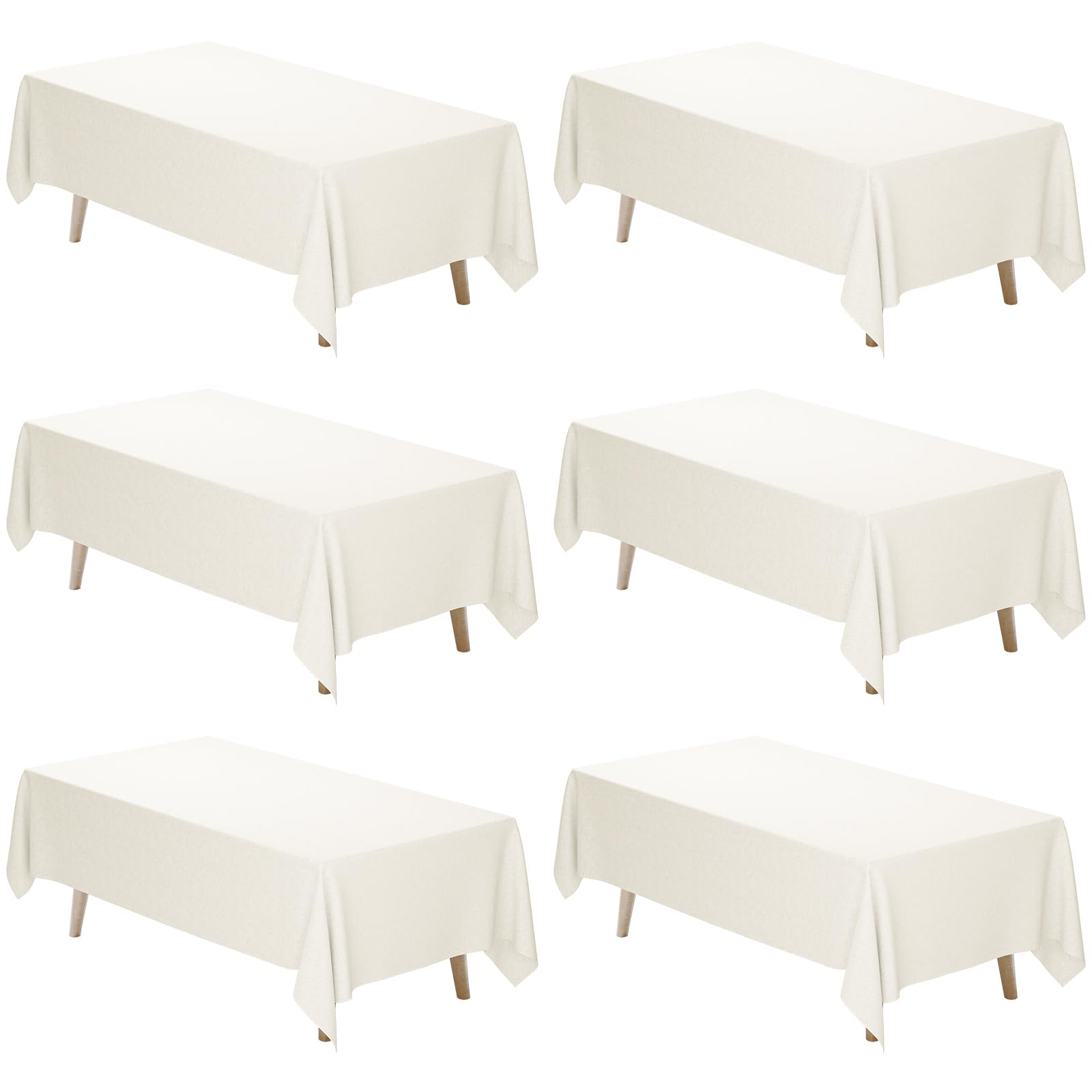 Fixwal front view on rectangular table showing clean ivory finish and elegant setting