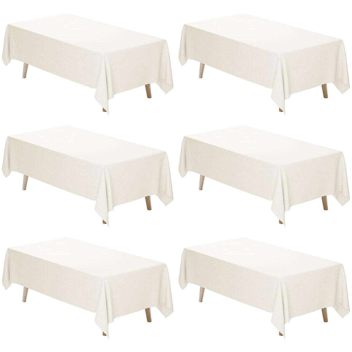 Fixwal front view on rectangular table showing clean ivory finish and elegant setting