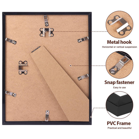 Fixwal frame on tabletop holding a photo, demonstrating easy freestanding use
