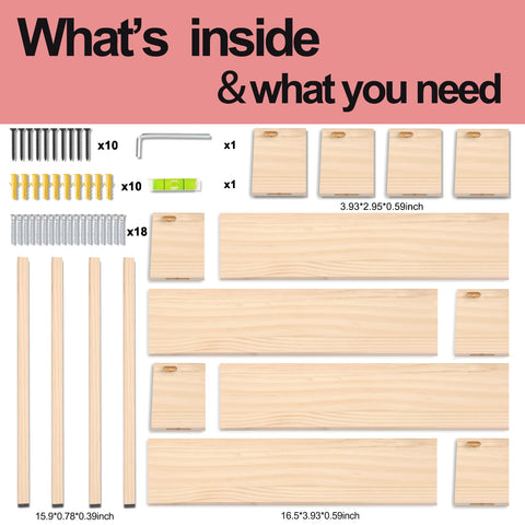Fixwal installed on wall in styled room emphasizing clutter-free, decorative storage