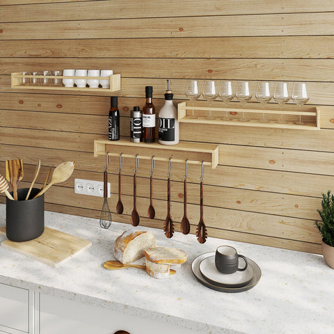 Fixwal shelves mounted on wall beside child showing size and accessible reach