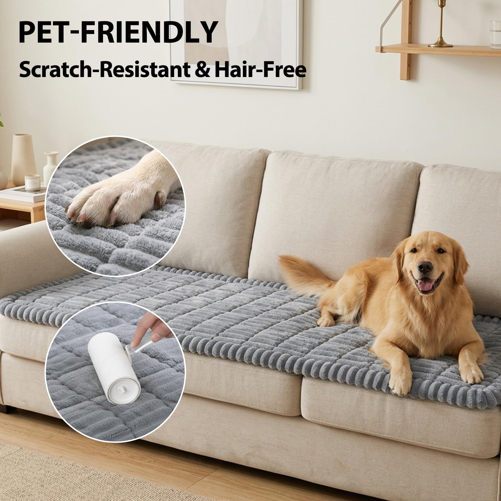 Fixwal rubber-dot underside gripping sofa fabric to prevent slipping