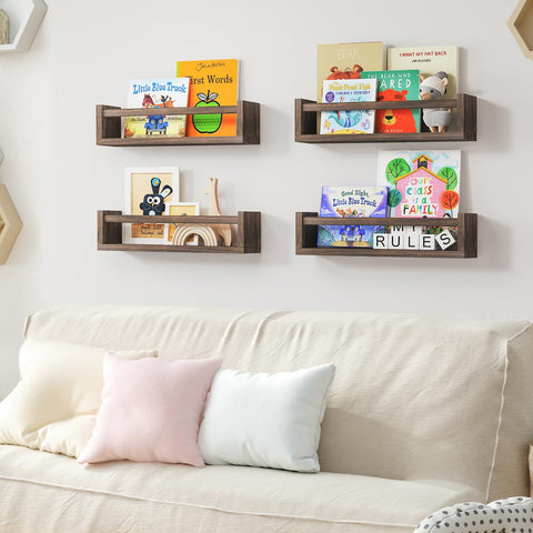 Fixwal shelf with plush penguin for scale to show compact 16.5-inch size