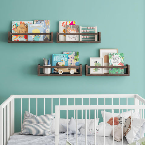 Fixwal shelf holding picture books face-forward to encourage reading habits