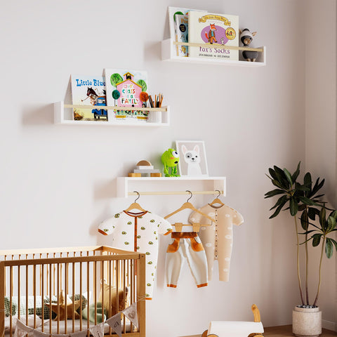 Fixwal shelf loaded with children's books face-out for easy selection