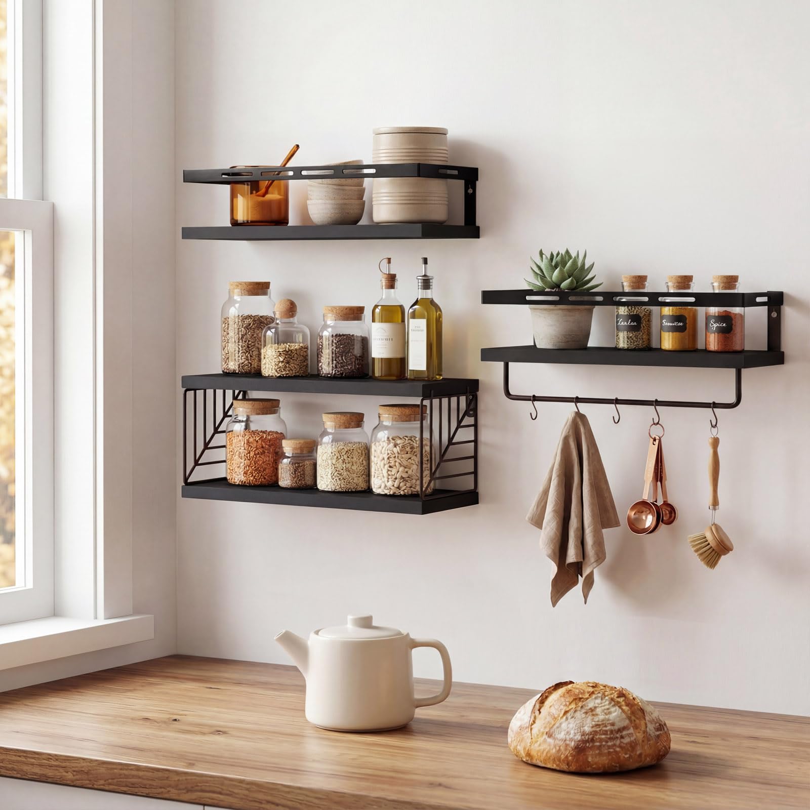 Fixwal styled in bathroom setting showing modern look and organizational benefit