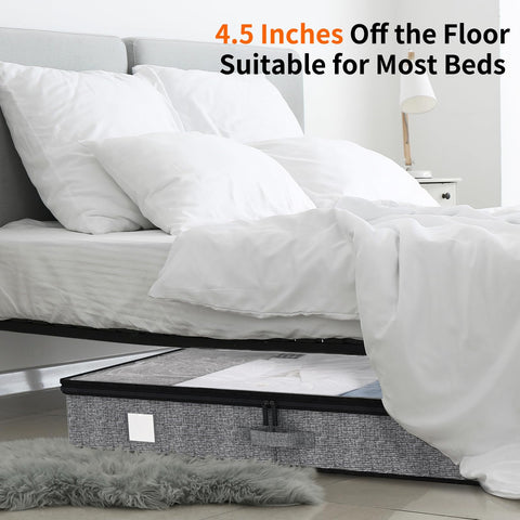 Fixwal under-bed installed with blankets and pillows for tidy room