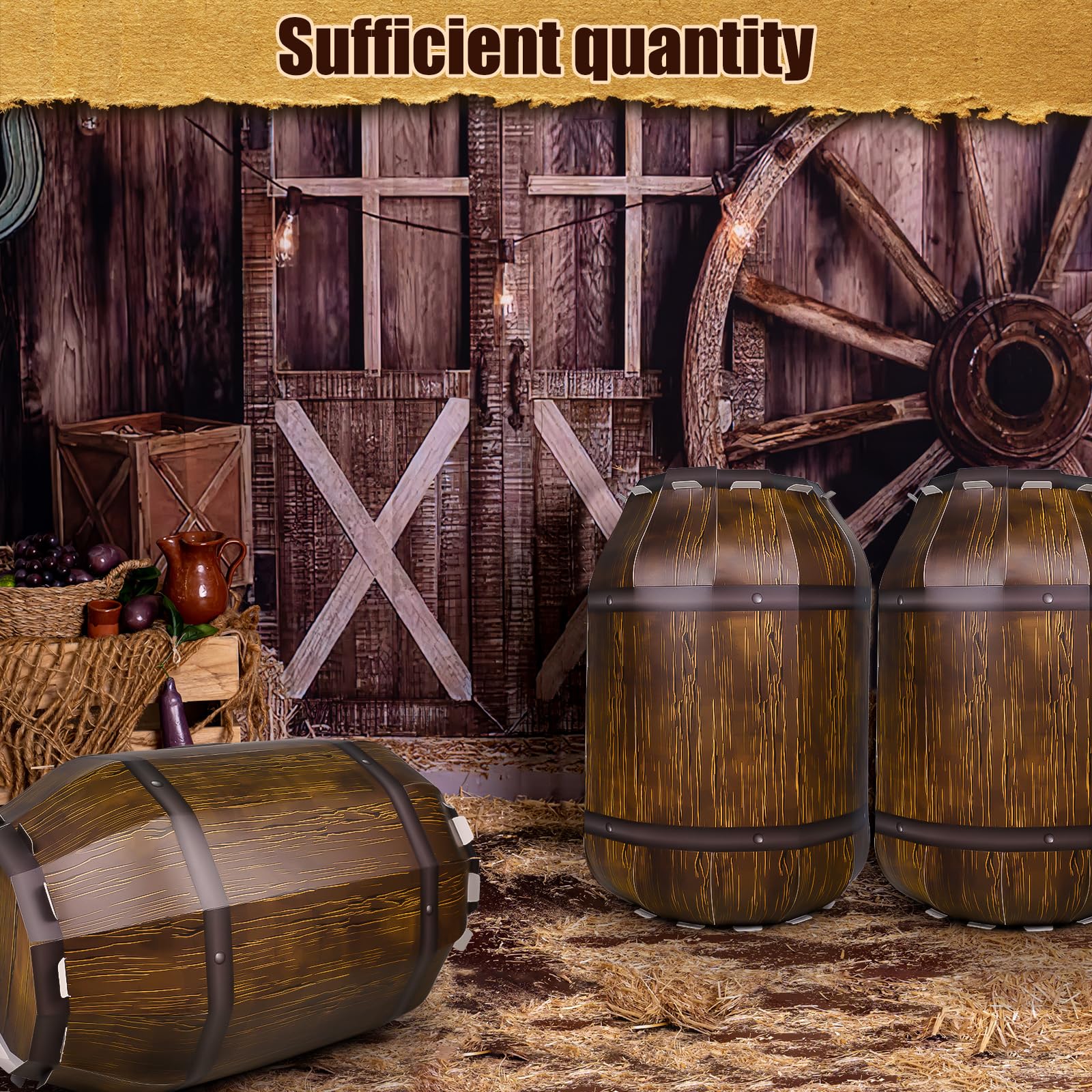 Fjoron barrels folded flat for storage saving space between events