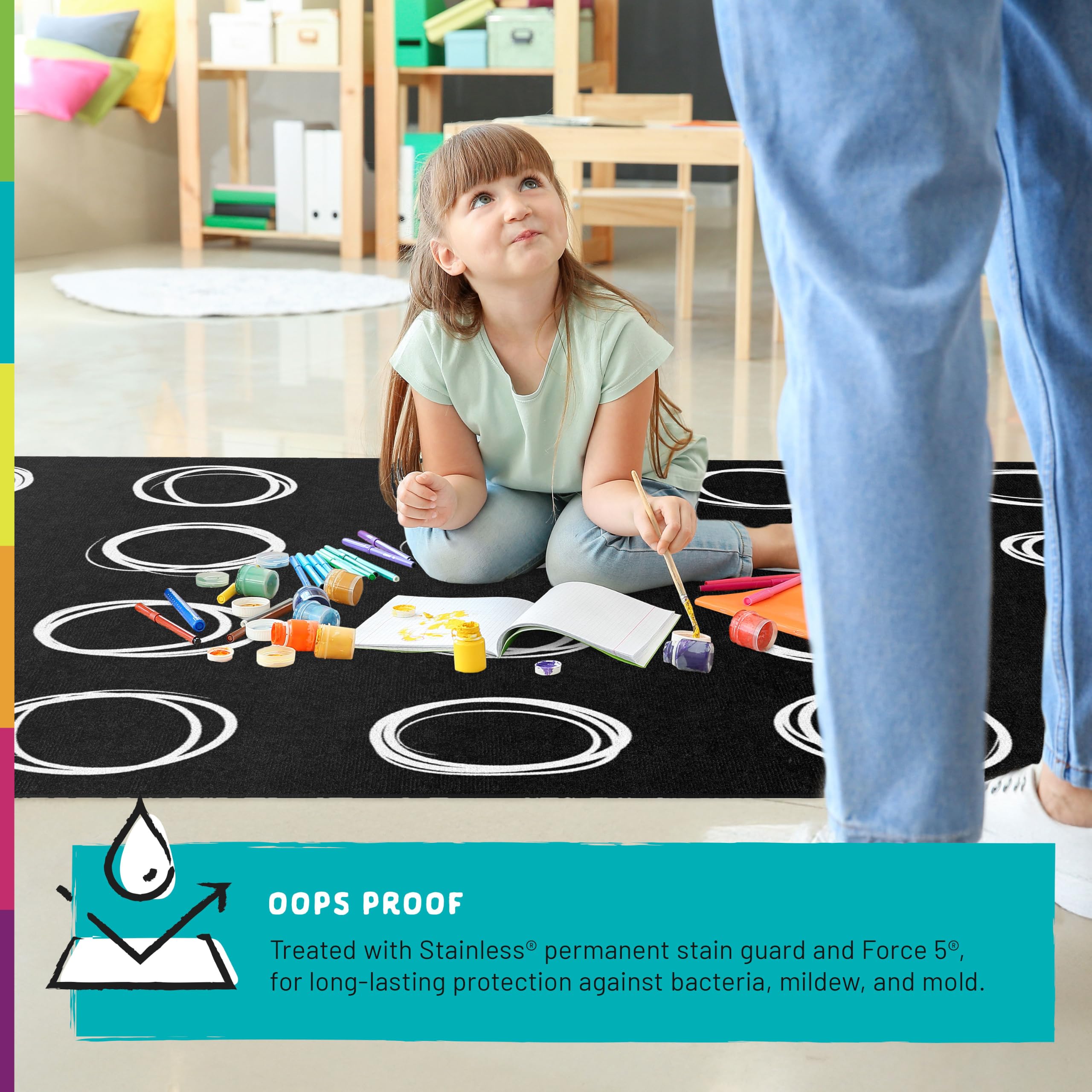 Flagship Carpets product label highlighting certifications and low-emission benefit
