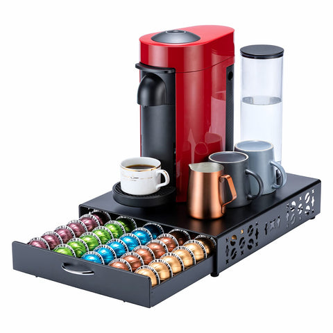 FlagShip front view of black metal pod drawer for tidy storage