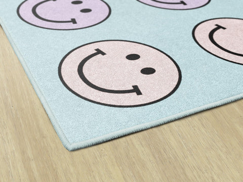 Flagship Carpets surged edge and manufacturer label showing construction quality and safety