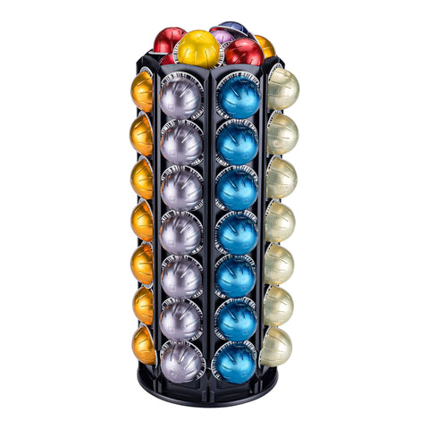 FlagShip metal pod carousel front view showing organized Vertuo pods and neat storage
