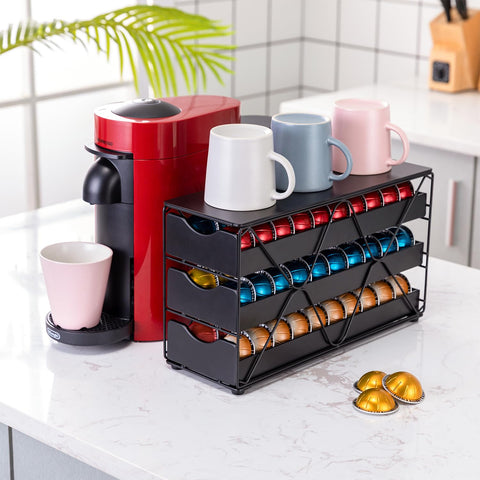 FlagShip lifestyle shot in kitchen showing neat counter and convenient coffee access